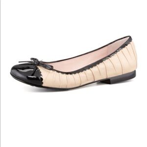 Taryn Rose Bambi Cap-Toe Ballerina Flat.